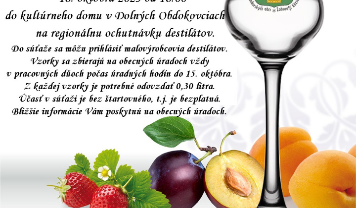 Aktuality / POZVÁNKA - Ochutnávka destilátov  - foto