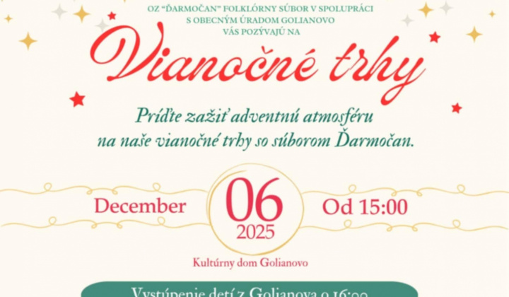 Aktuality / Vianočné trhy v KD Golianovo - foto