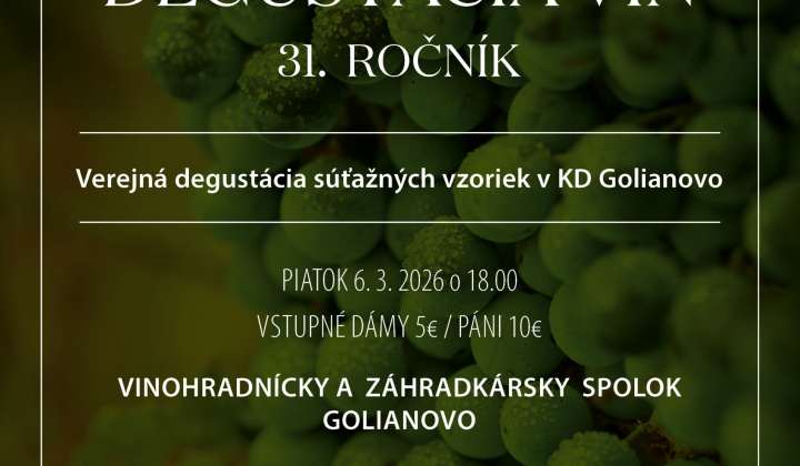 Aktuality / DEGUSTÁCIA VÍN v Golianove - 31. ročník - foto