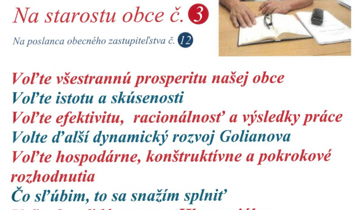 Aktuality / Pozvánka na predvolebné stretnutie - foto