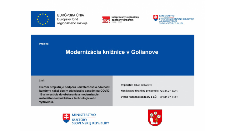 Modernizácia knižnice v Golianove
