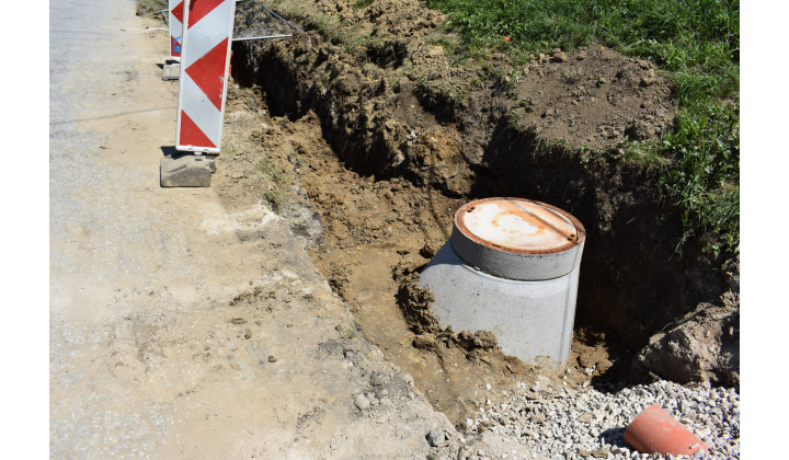 Kanalizácia v časti obce Horné Lúky