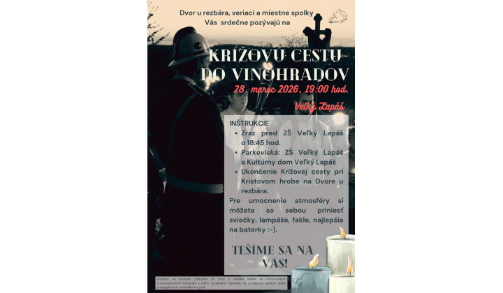 Krížová cesta do vinohradov Veľký Lapáš
