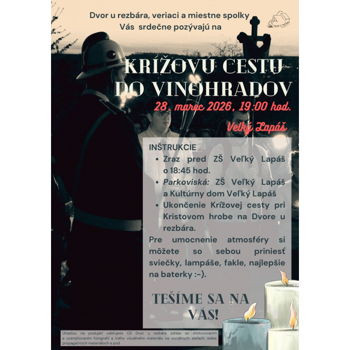 Krížová cesta do vinohradov Veľký Lapáš