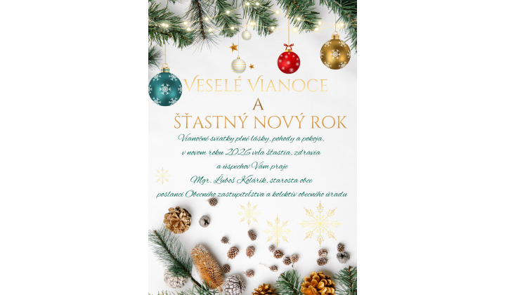Otváracie hodiny Obecného úradu počas Vianočných sviatkov