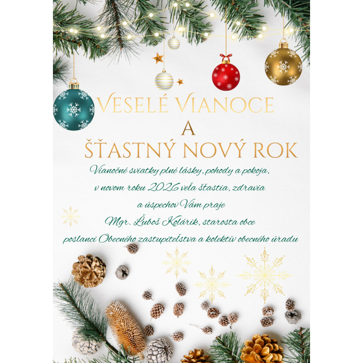 Otváracie hodiny Obecného úradu počas Vianočných sviatkov