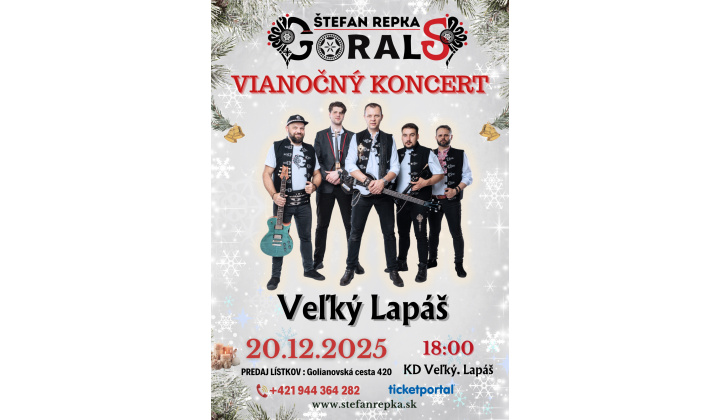 Pozvánka - Vianočný koncert ŠTEFAN REPKA - GORALS