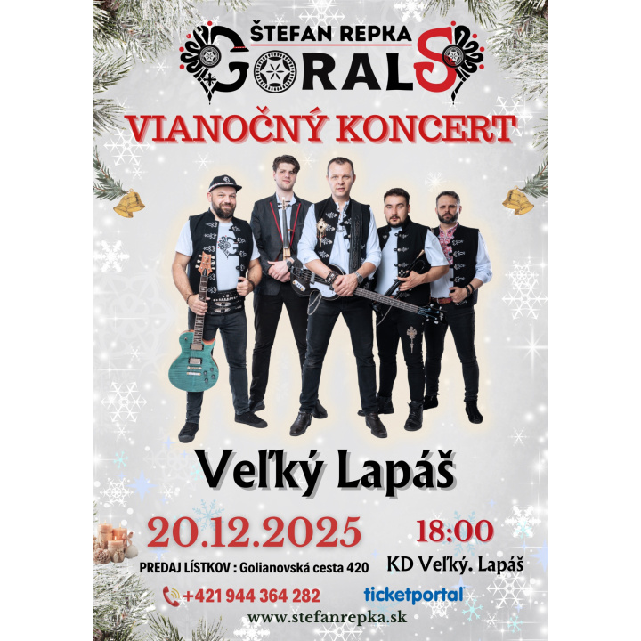 Pozvánka - Vianočný koncert ŠTEFAN REPKA - GORALS