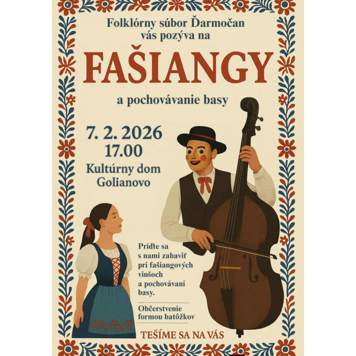 Pozvánka: FAŠIANGY A POCHOVÁVANIE BASY