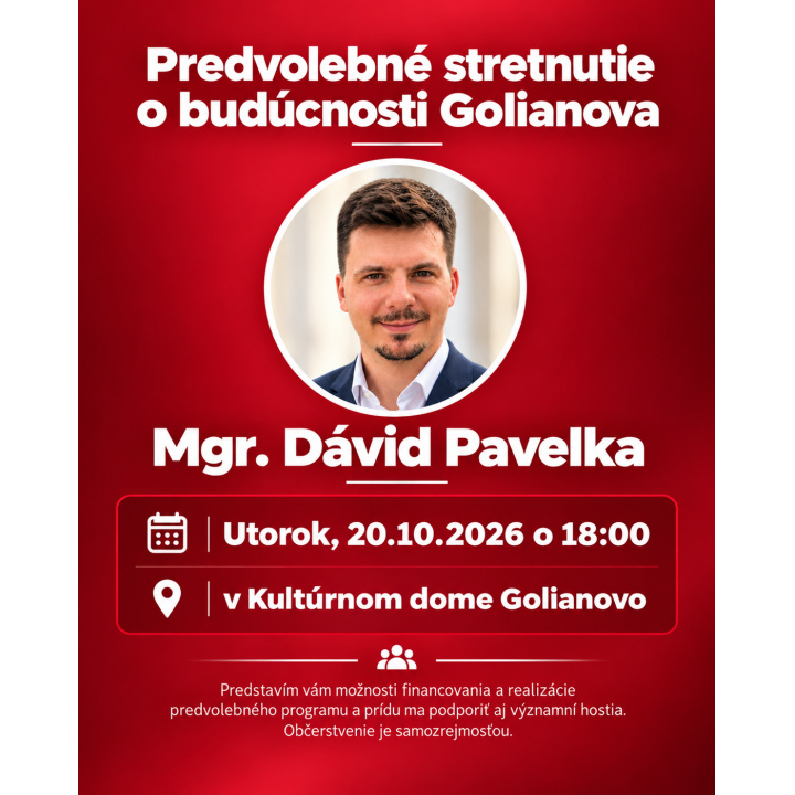 Pozvánka na predvolebné stretnutie