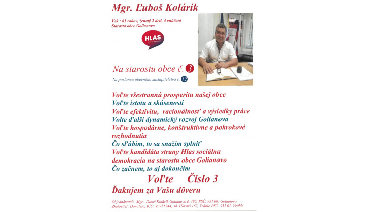 Pozvánka na predvolebné stretnutie