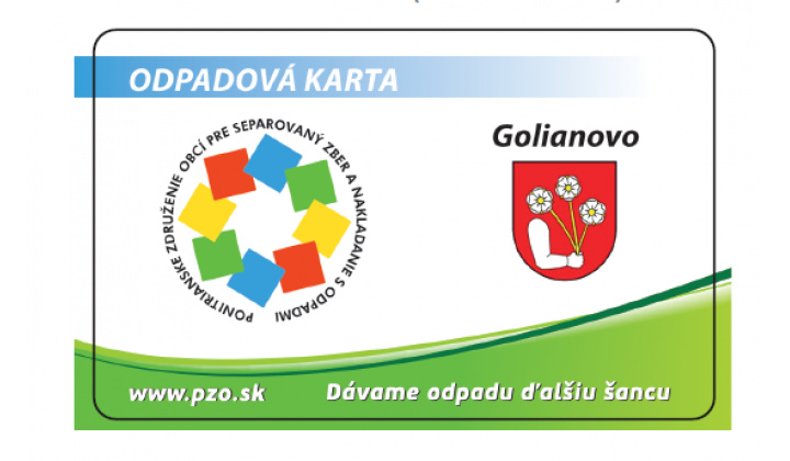 Prevzatie odpadovej karty na zberný dvor 