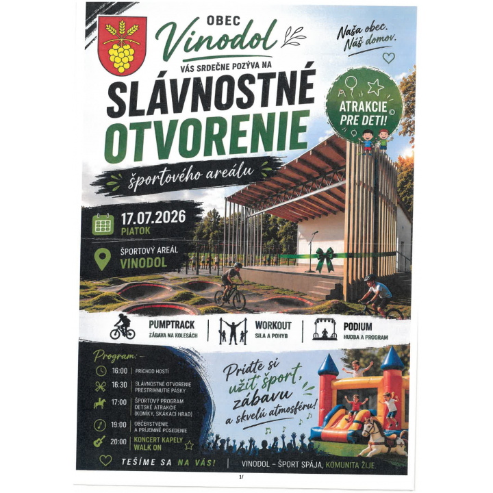 Slávnostné otvorenie športového areálu Vinodol