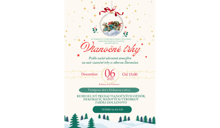 Vianočné trhy v KD Golianovo
