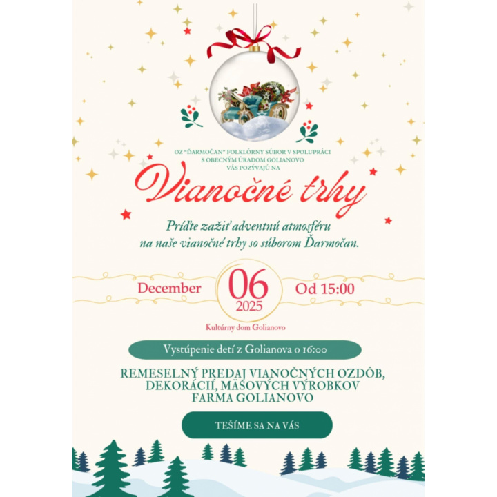 Vianočné trhy v KD Golianovo